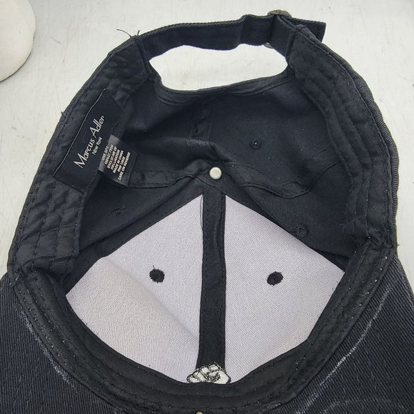 Marcus Adler Black Hat Cap Raising Fist Adjustable Casual Lightweight Outdoors - Picture 7 of 9